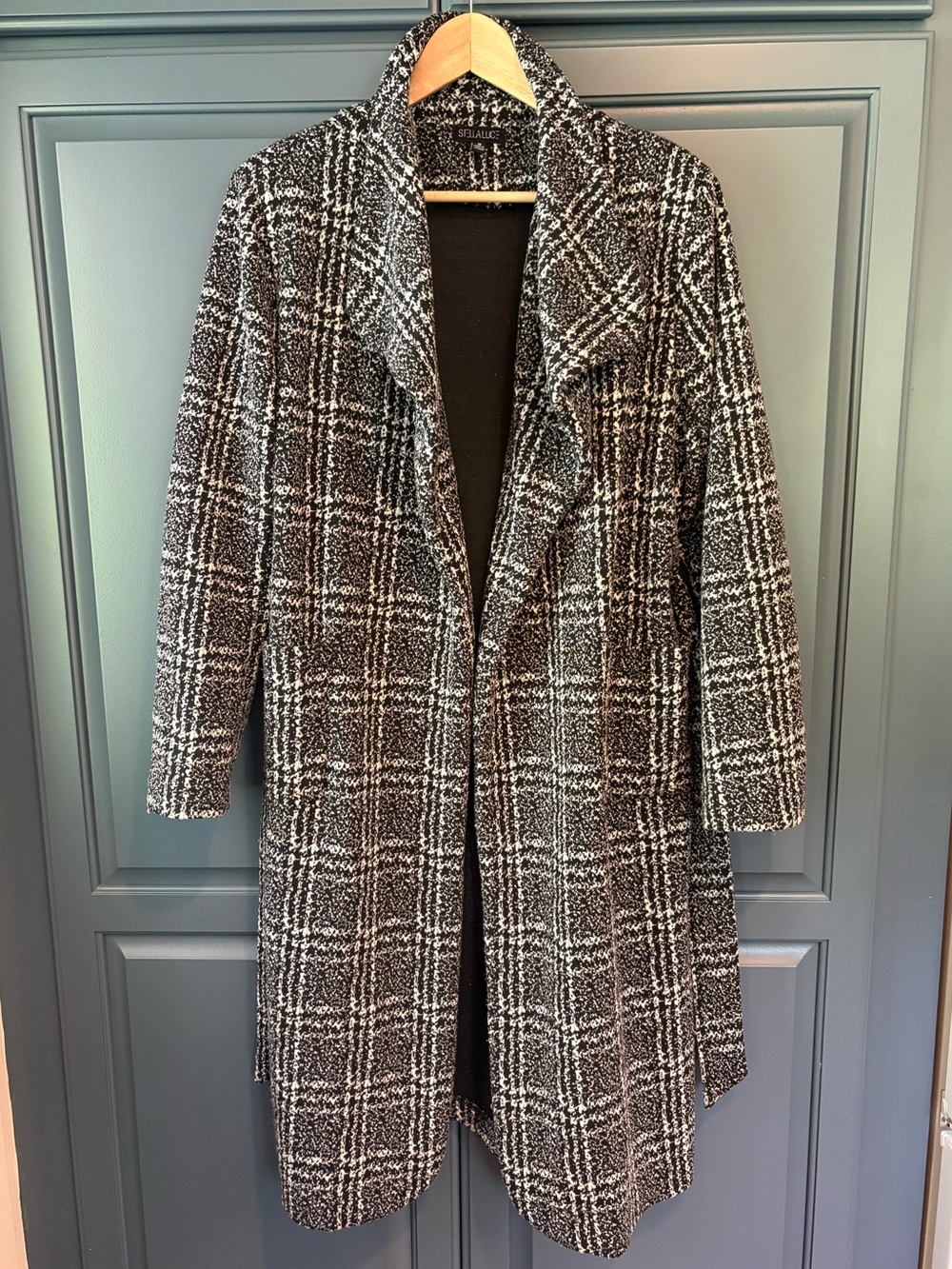 Stella Luce houndstooth plaid coat